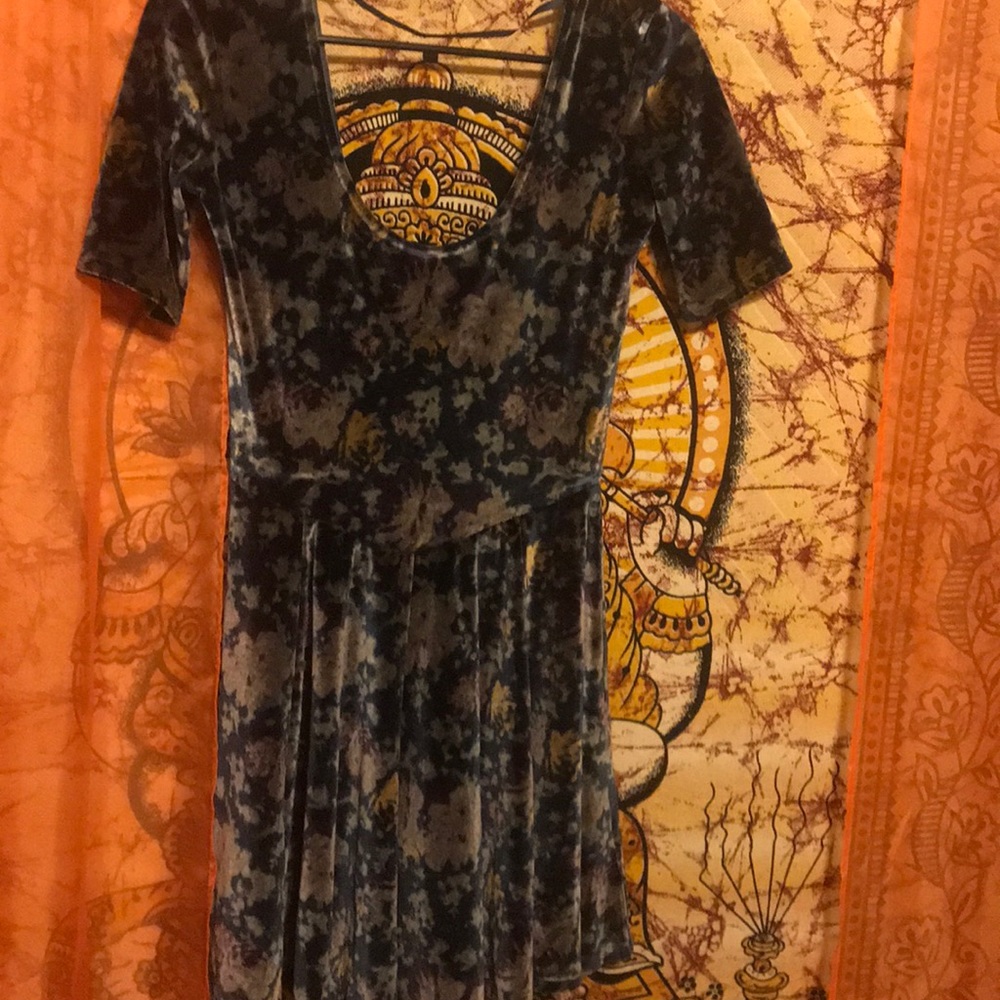 Kimchi Blue velvet floral dress